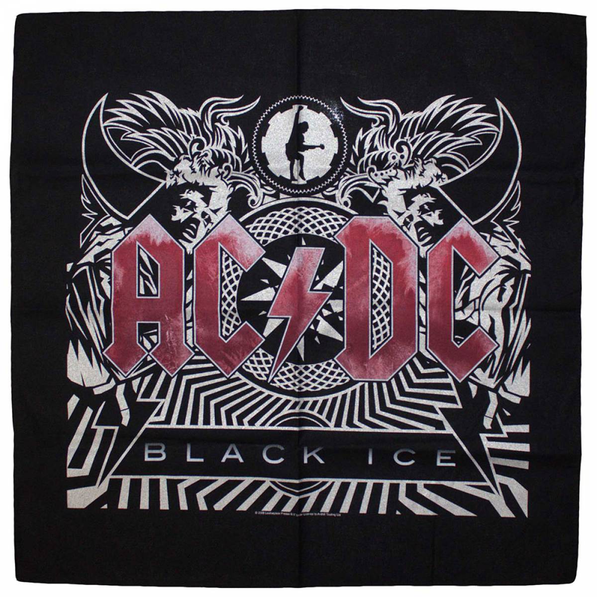 【予約商品】AC/DC Unisex Bandana: Black Ice - BLACK