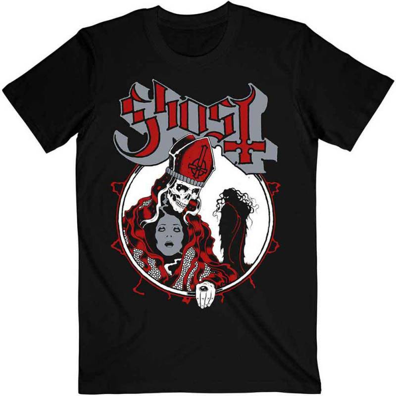 【予約商品】GHOST バンドTシャツ ユニセックス: Hi-Red Possession (Black)
