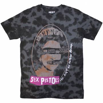 【予約商品】THE SEX PISTOLS バンドTシャツ ユニセックス: God Save The Queen (Black) (Wash Collection) - BLACK