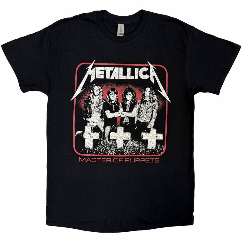 【予約商品】METALLICA バンドTシャツ ユニセックス: Vintage Master of Puppets Photo (Black)