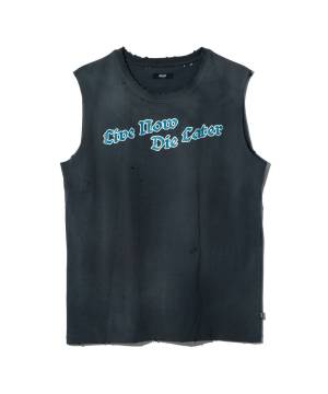 【予約商品】glamb(グラム)GB0125/CS12 : Grunge Sleeveless T-Shirt / グランジスリーブレスTシャツ - Black