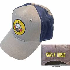 【予約商品】GUNS N' ROSES Unisex Baseball Cap: Circle Logo (Grey & Navy Blue) (2-Tone)