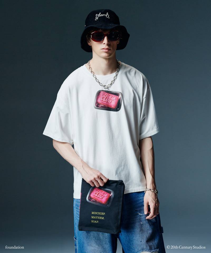 【予約商品】glamb(グラム) FIGHT CLUB/Soap T-Shirt / ファイトクラブ/ソープTシャツ - White