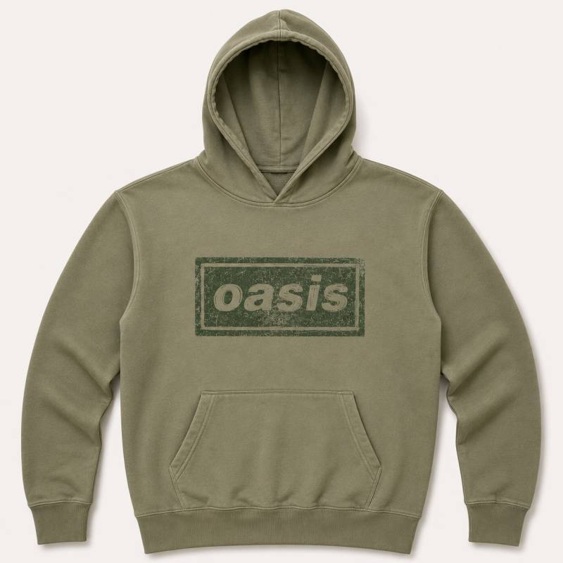 【予約商品】OASIS Unisex Pullover Hoodie: Lino Logo (Green) (Ex-Tour)