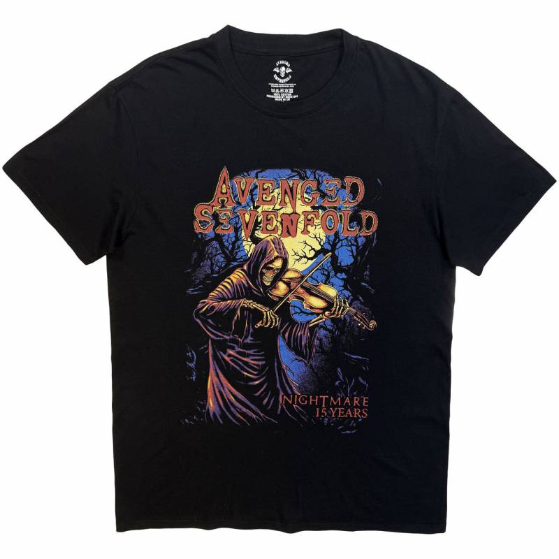 【予約商品】AVENGED SEVENFOLD バンドTシャツ ユニセックス: Nightmare 15 Years (Black)