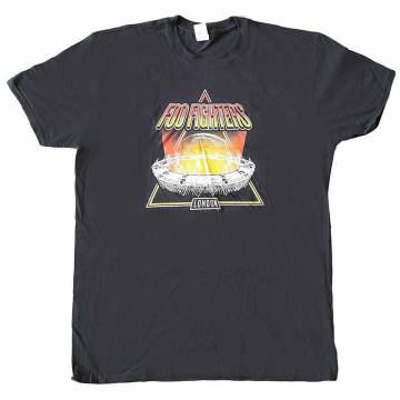 【予約商品】FOO FIGHTERS バンドTシャツ ユニセックス: All Over London (Black) (Ex-Tour) (Small) - BLACK