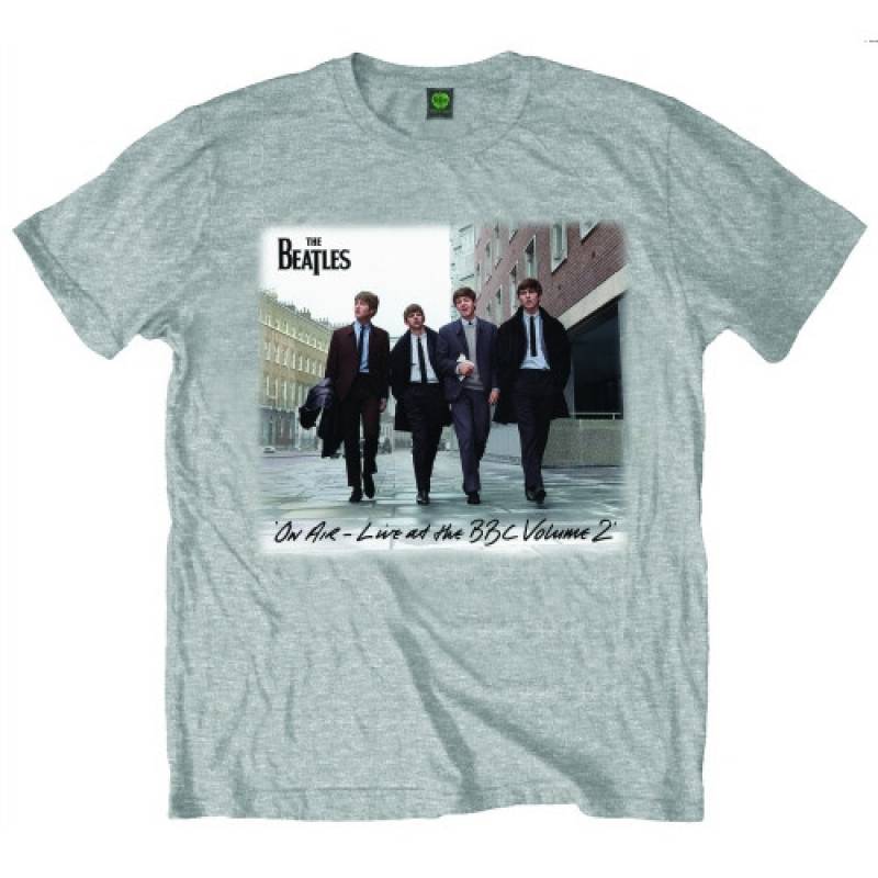 【予約商品】THE BEATLES バンドTシャツ ユニセックス: On Air (Grey)