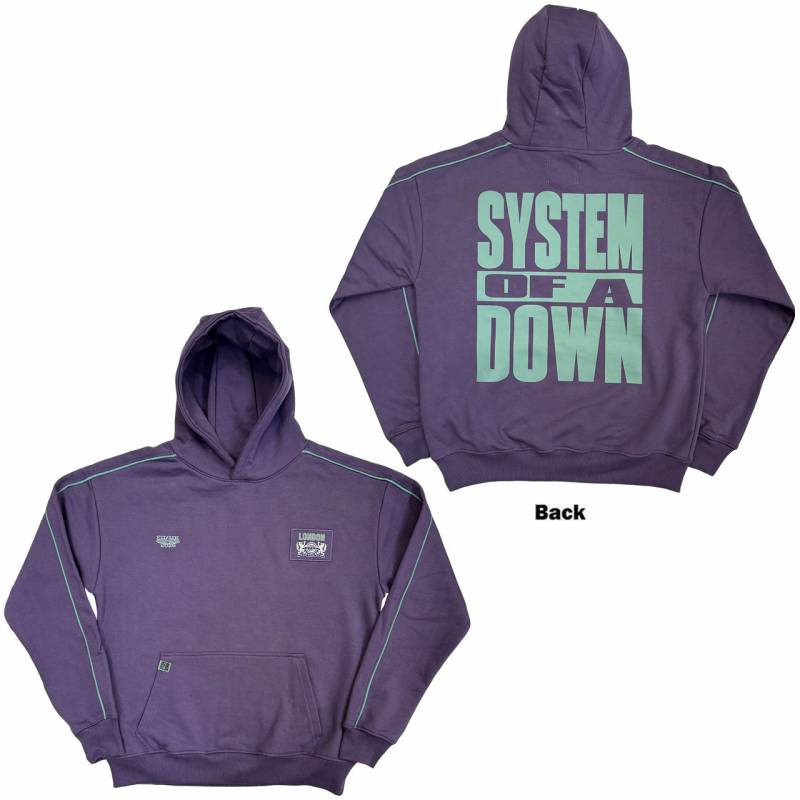 【予約商品】SYSTEM OF A DOWN Unisex Pullover Hoodie: London Event Tour '26 (Purple) (Back Print & Ex-Tour)