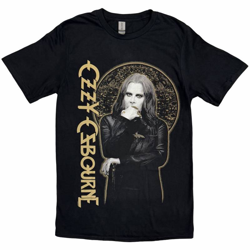 【予約商品】OZZY OSBOURNE バンドTシャツ ユニセックス: Patient No. 9 Gold Graphic (Black)