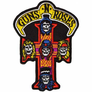 【予約商品】GUNS N' ROSES Printed Patch: Appetite For Destruction Cross (Standard Size)