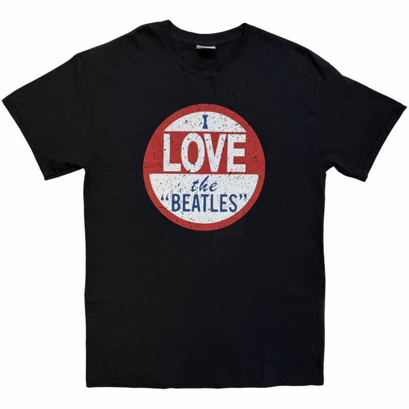 【予約商品】THE BEATLES バンドTシャツ ユニセックス: I Love THE BEATLES Single Print (Black)