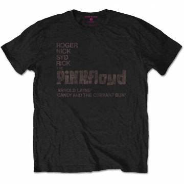 【予約商品】PINK FLOYD バンドTシャツ ユニセックス: Arnold Layne Demo (Black) - BLACK