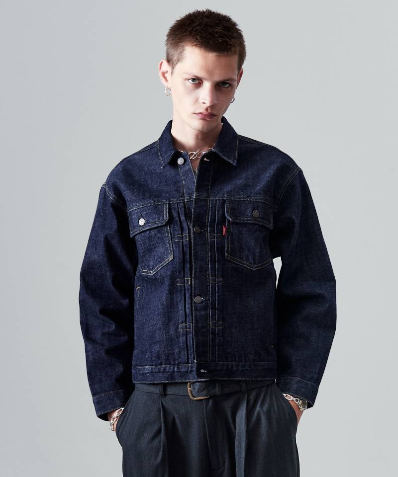 【予約商品】glamb(グラム)Blue Noise Denim Jacket / ブルーノイズデニムジャケット - Indigo