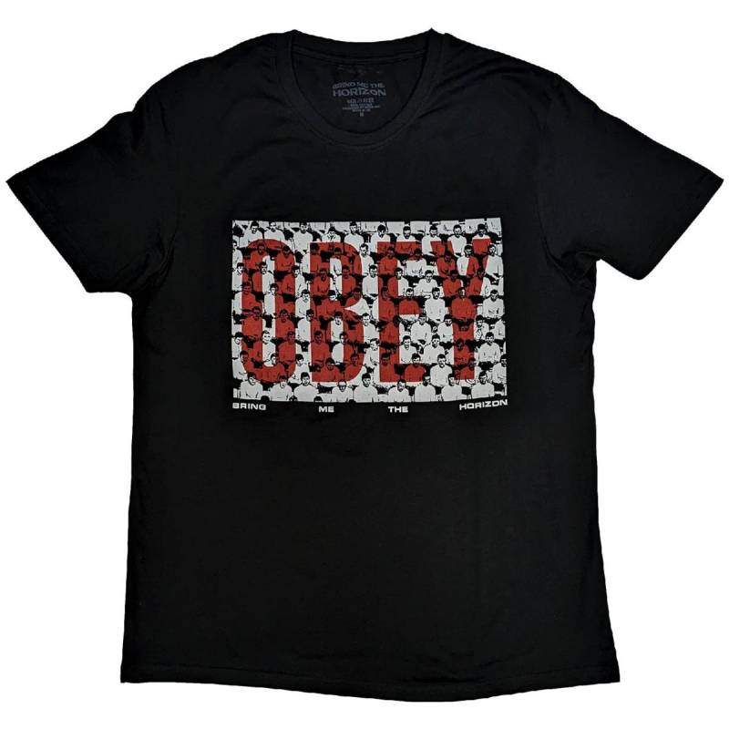 【予約商品】BRING ME THE HORIZON バンドTシャツ ユニセックス: Obey (Black)