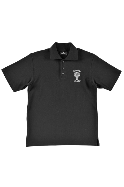 Subciety EMBROIDERY POLO S/S MUSIC DESTROY BLACK