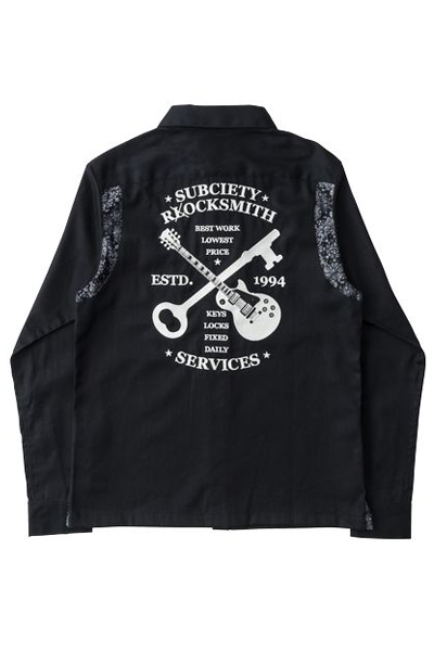 Subciety WORK SHIRT L/S-ROCK SMITH- BLACK