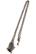 Subciety (サブサエティ) METAL NECKLACE-PRAYING HANDS- ANTIQUE-GOLD