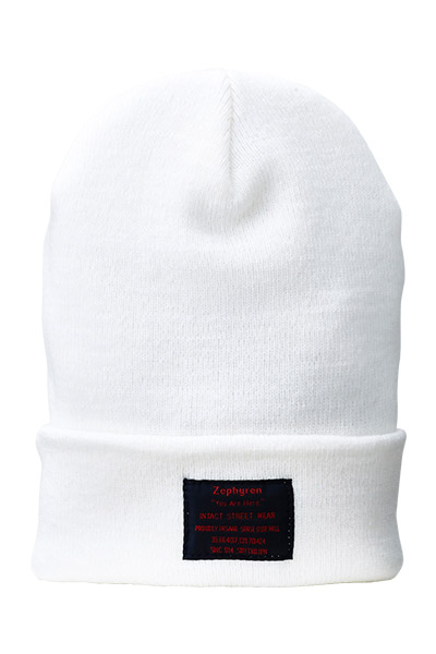 【予約商品】Zephyren（ゼファレン）LONG BEANIE -You Are Here WHITE