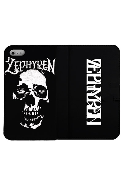 Zephyren (ゼファレン) FLIP iPhone 8 CASE -SkullHead- BLACK
