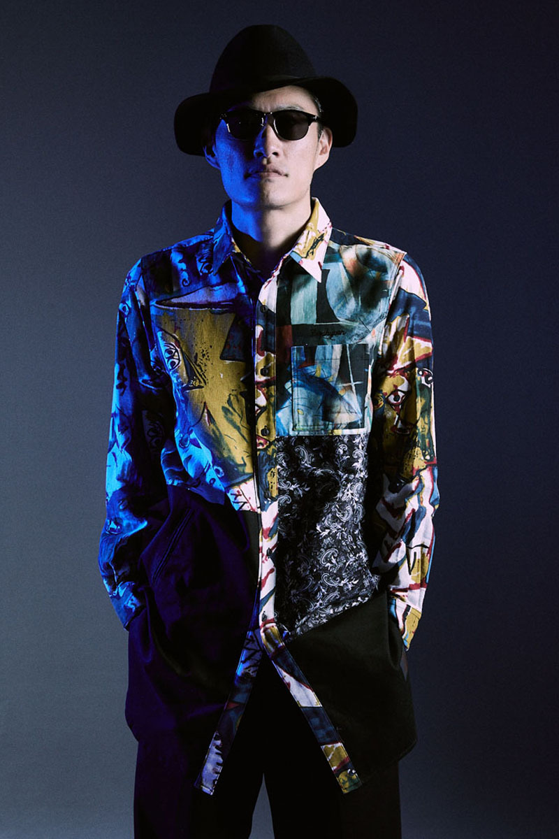 Zephyren(ゼファレン)SWITCHING LONG SHIRT L/S - Resolve - BLACK